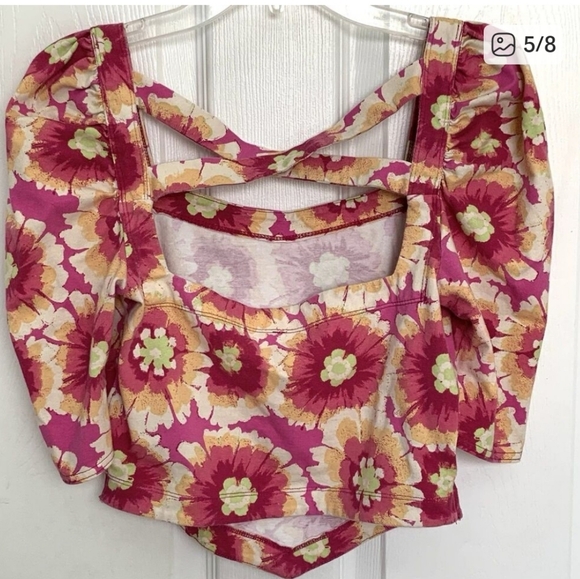 Free People Floral Cotton Top - Picture 5 of 8